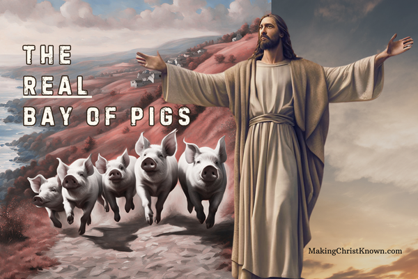 Jesus Drives Demons Into Pigs - Casting Out Demons as a study from Matthew 8.