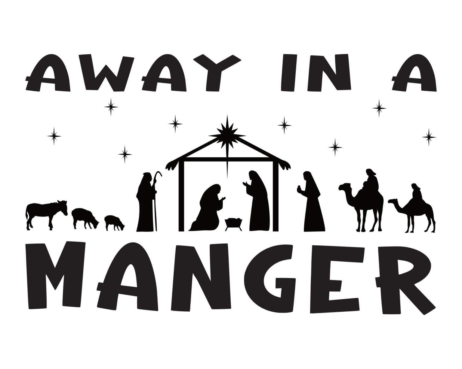 Free Christmas Printable - Away in a Manger