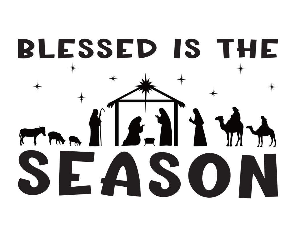 Blessed is the season free Christmas printable